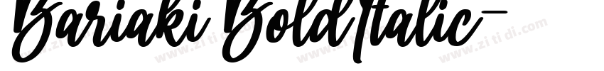 Bariaki BoldItalic字体转换